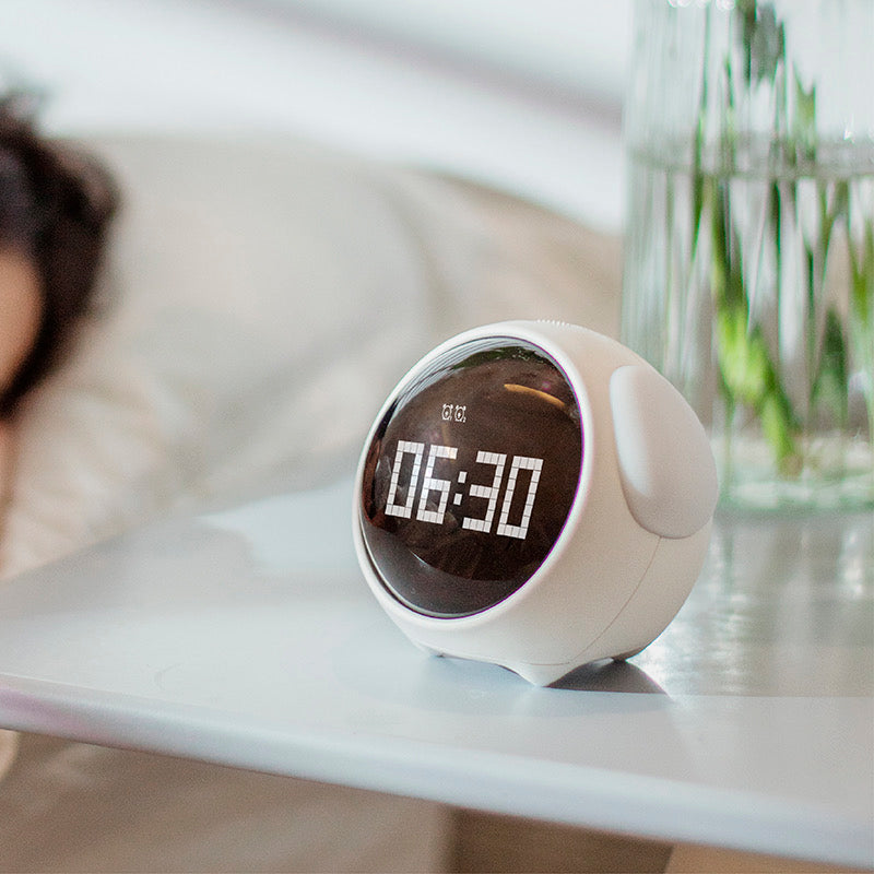 StripX Alarm Clock for Students, Digital Alarm Clock, Emoji Alarm Clock with Dual Alarm & Adjustable Brightness, Snooze Function & Temperature